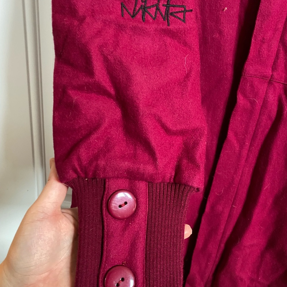 Nikita Wool Jacket. Maroon Fall Jacket- L - image 4